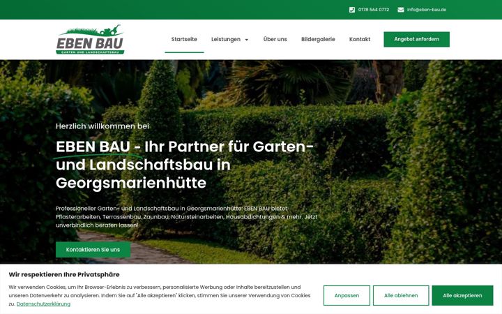 Screenshot of eben-bau.de