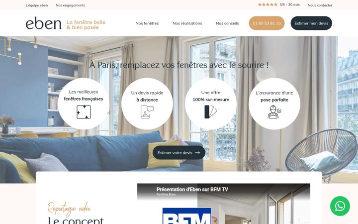 Screenshot of eben.fr