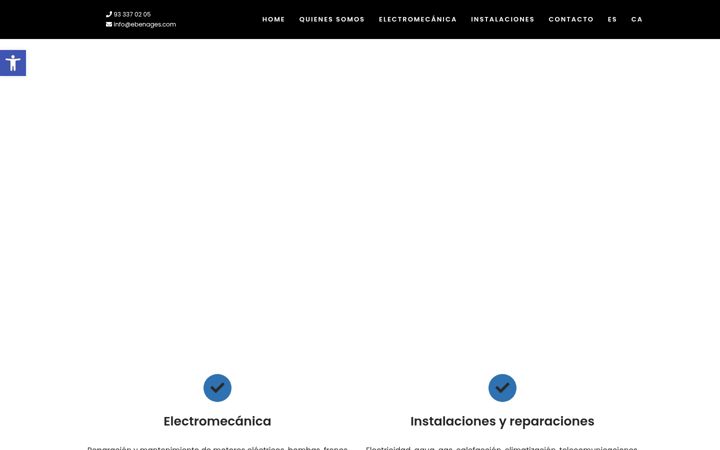 Screenshot of ebenages.com