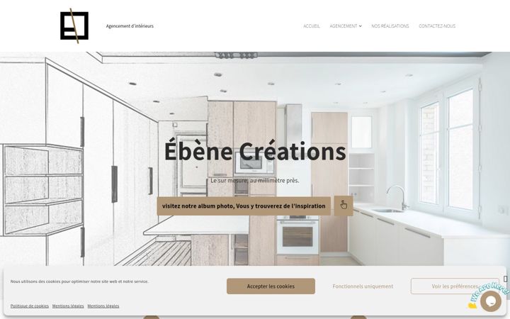 Screenshot of ebene-creations.fr