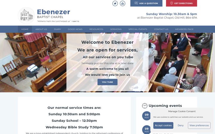Screenshot of ebenezeroldhill.org.uk