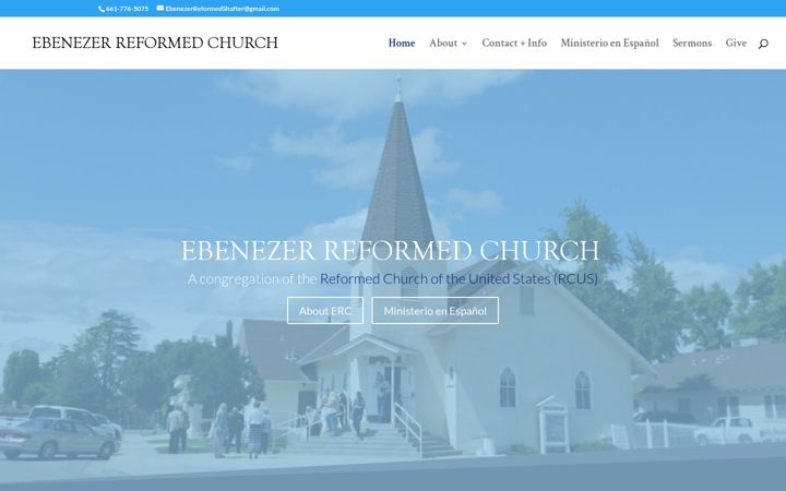 Snímek obrazovky ebenezerreformed.org