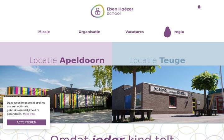 Screenshot of ebenhaezerschool.eu
