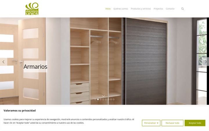 Screenshot of ebenisteriaunics.com