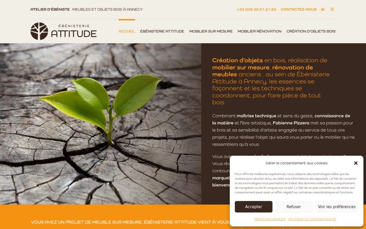 Screenshot of ebenisterie-attitude.com