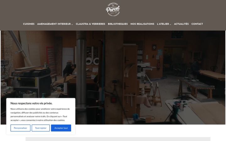 Screenshot of ebenisterie-parent.com