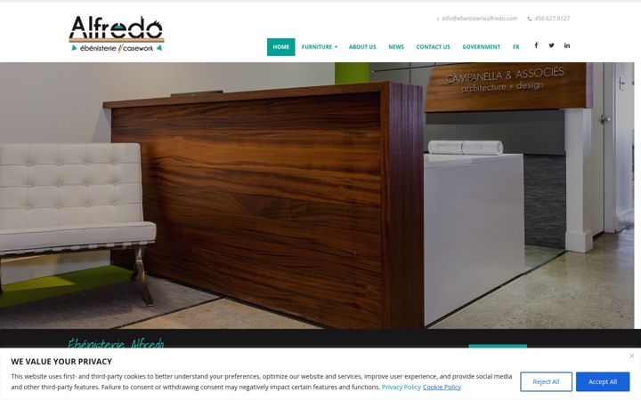 Screenshot of ebenisteriealfredo.com