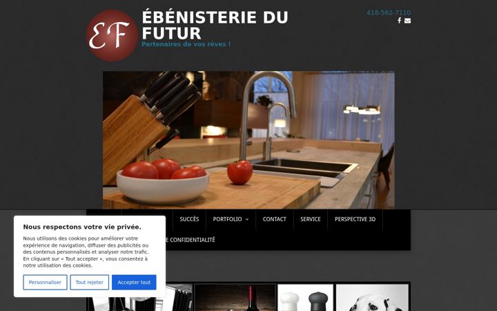 Screenshot of ebenisteriedufutur.com