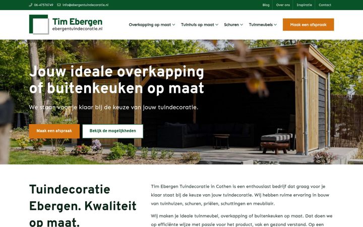 Screenshot of ebergentuindecoratie.nl