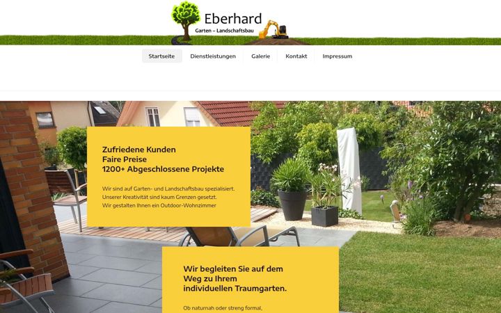 Snimka zaslona za eberhard-galabau.de