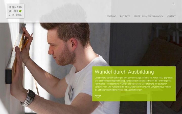 Screenshot of eberhard-schoeck-stiftung.de
