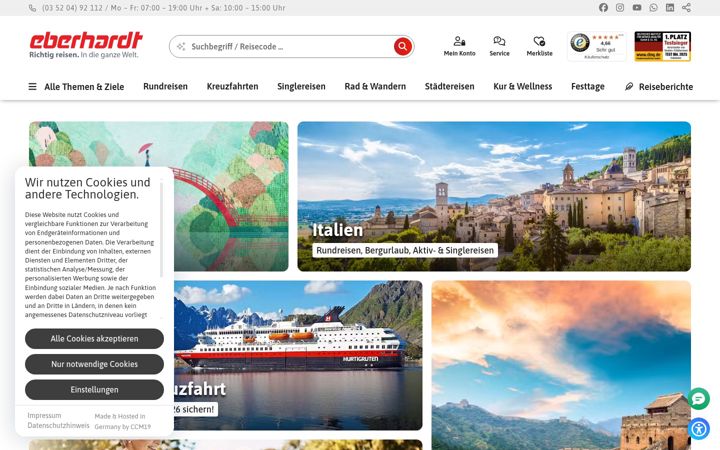 Screenshot of eberhardt-travel.de