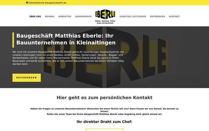 Screenshot of eberle-baugeschaeft.de