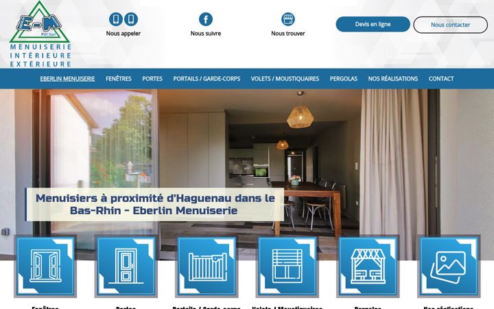 Screenshot of eberlin-menuiserie.fr