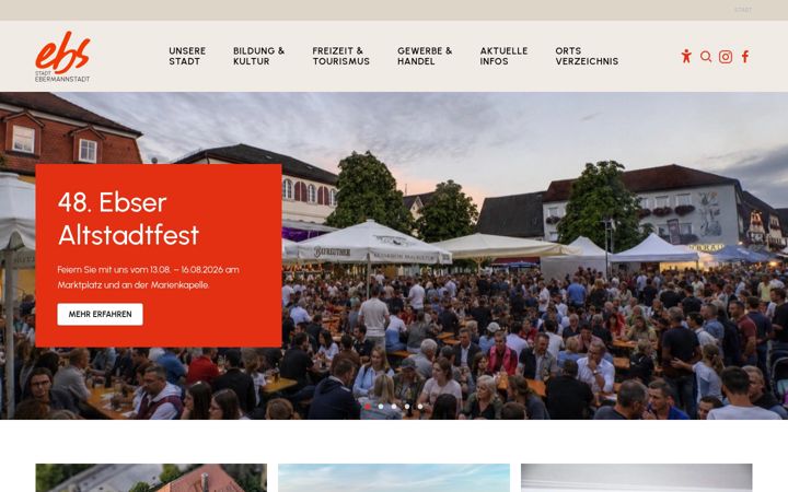 Screenshot of ebermannstadt.de