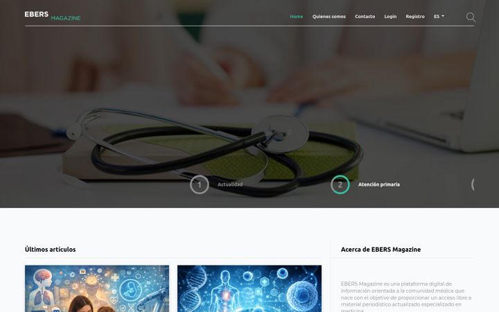 Screenshot of ebersmagazine.com