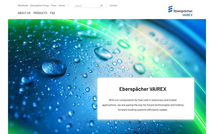 Screenshot of eberspaecher-vairex.com