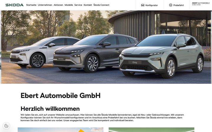Screenshot of ebert-automobile-sandhausen.skoda-auto.de