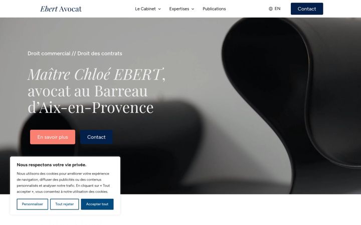 Captură de ecran a ebert-avocat.fr