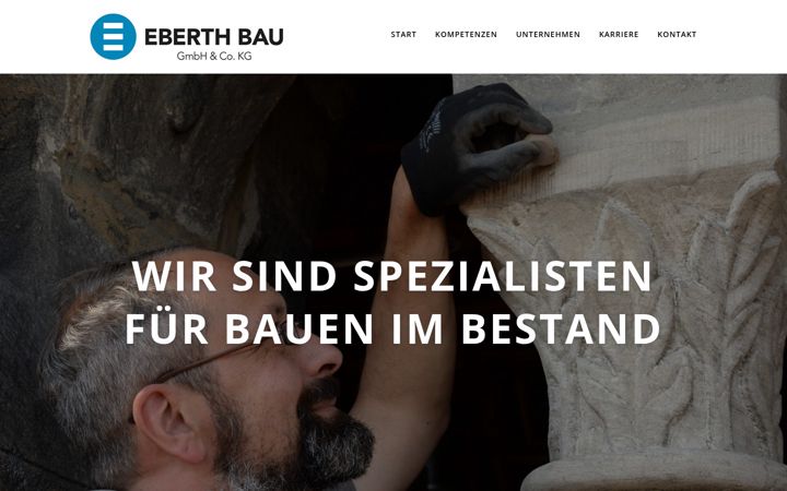 Екранна снимка на eberth-bau.de