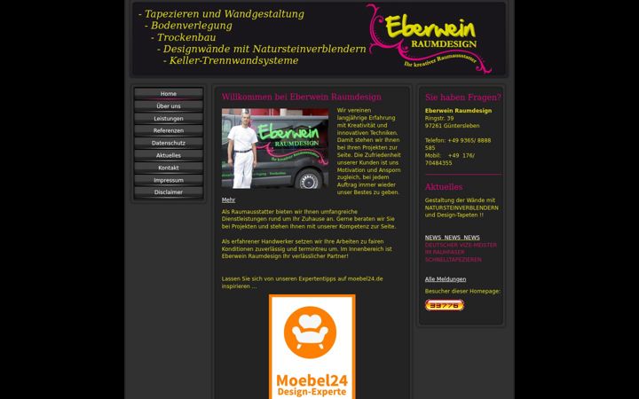 Screenshot of eberwein-raumdesign.de