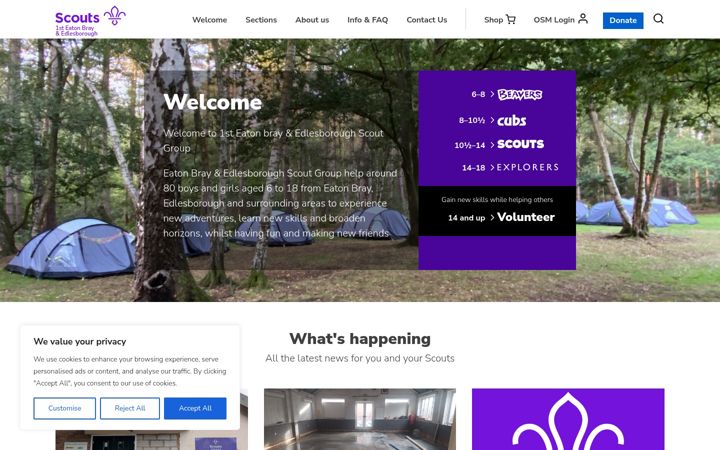Screenshot of ebescouts.co.uk