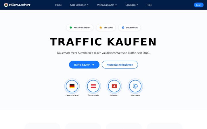 Screenshot of ebesucher.de
