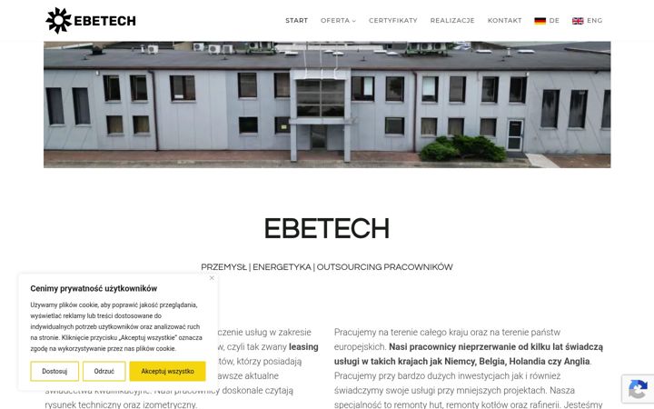 Captura de pantalla de ebetech.pl