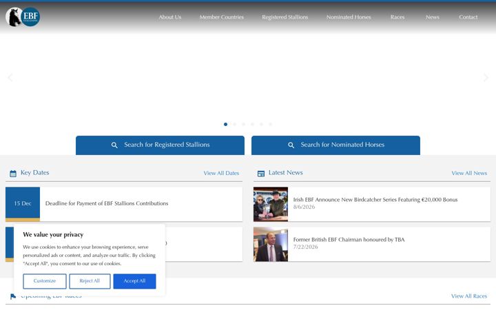 Screenshot of ebfstallions.com