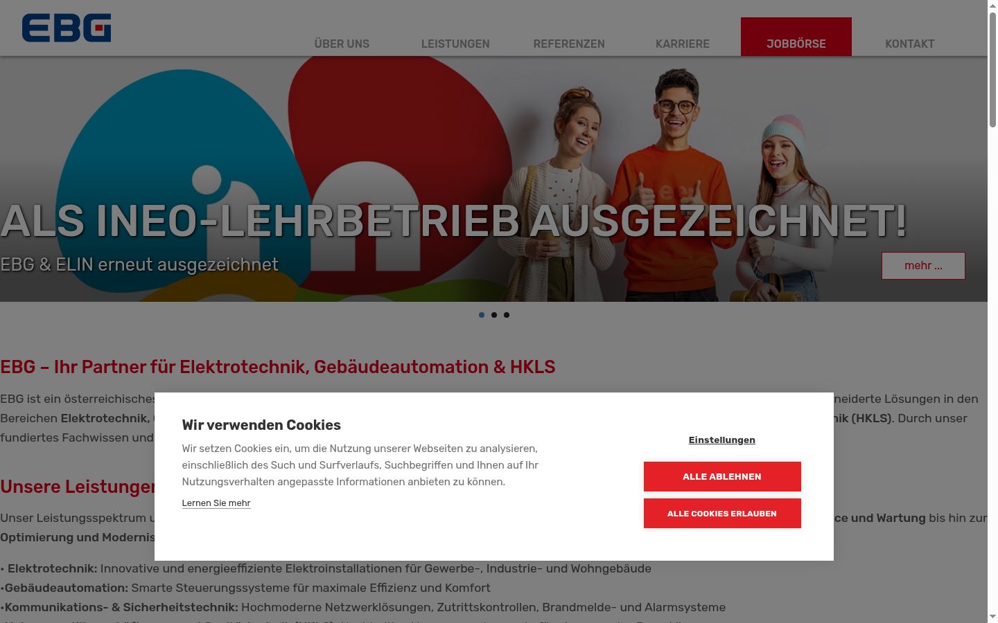 Screenshot van de toestemmingsbanner zoals getoond vóór enige interactie