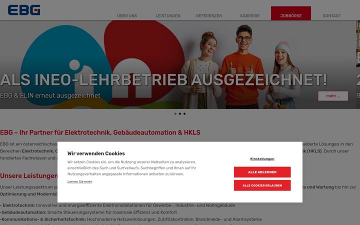 Screenshot of ebg-anlagen.at