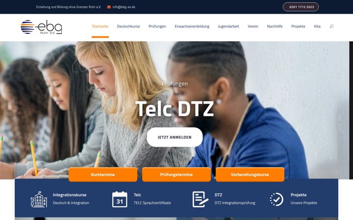 Screenshot of ebg-ev.de