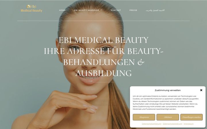 Snimka zaslona za ebi-medicalbeauty.de