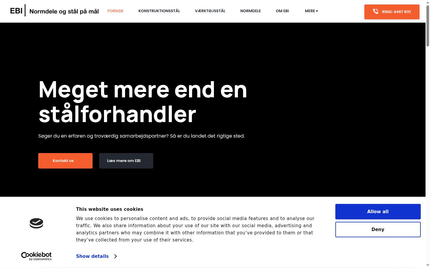 Screenshot del banner di consenso mostrato prima di qualsiasi interazione