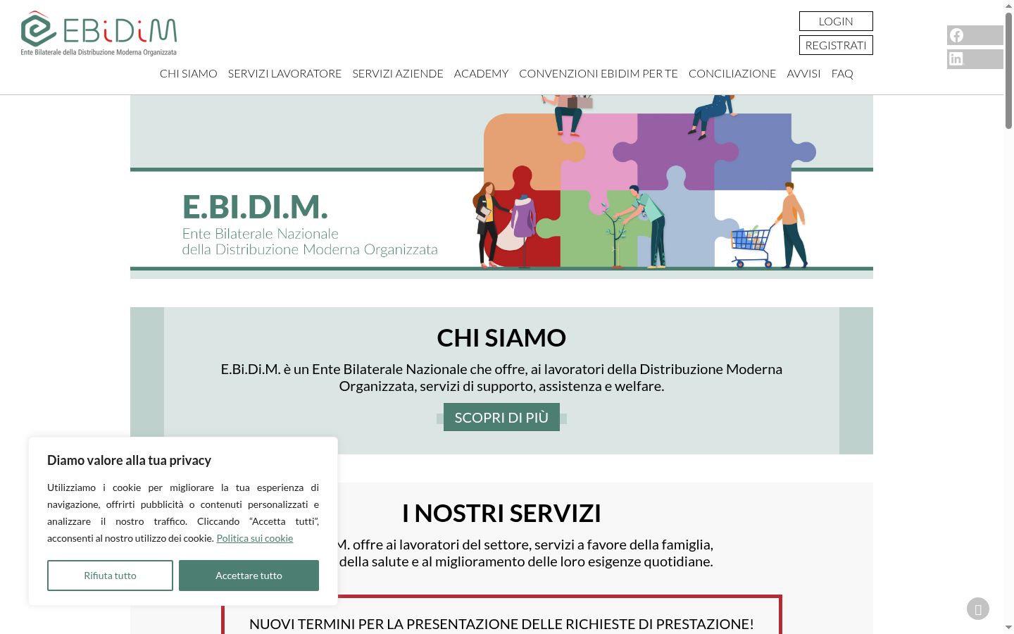 Posnetek zaslona pasice za privolitev, prikazane pred kakršno koli interakcijo