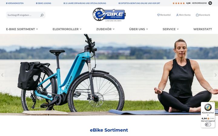 Screenshot of ebike-dresden.com
