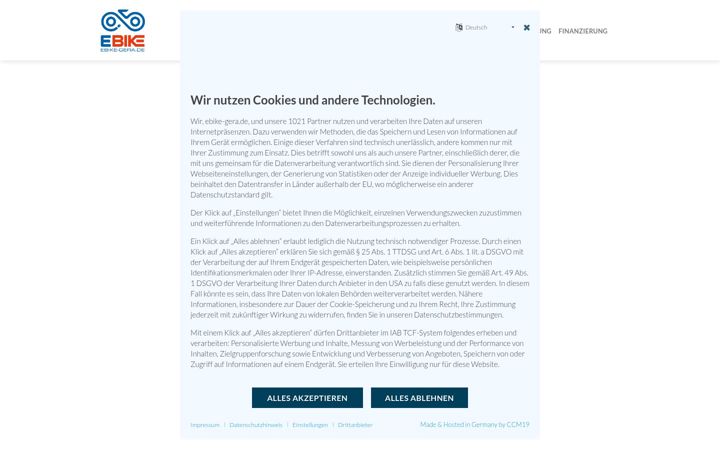 Snimka zaslona za ebike-gera.de