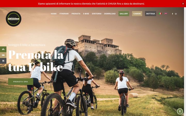 Captura de pantalla de ebike-tour.it