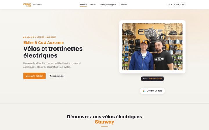 Screenshot of ebikeandco.fr