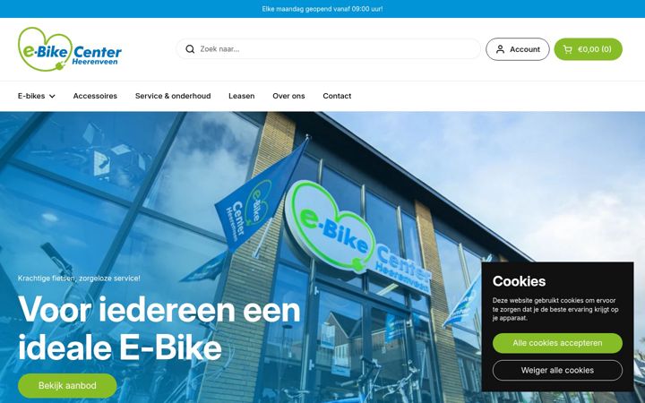 Screenshot of ebikecenterheerenveen.nl