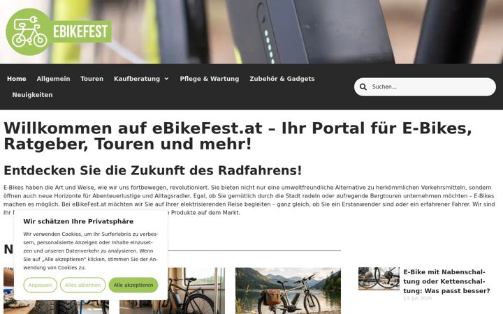 Екранна снимка на ebikefest.at