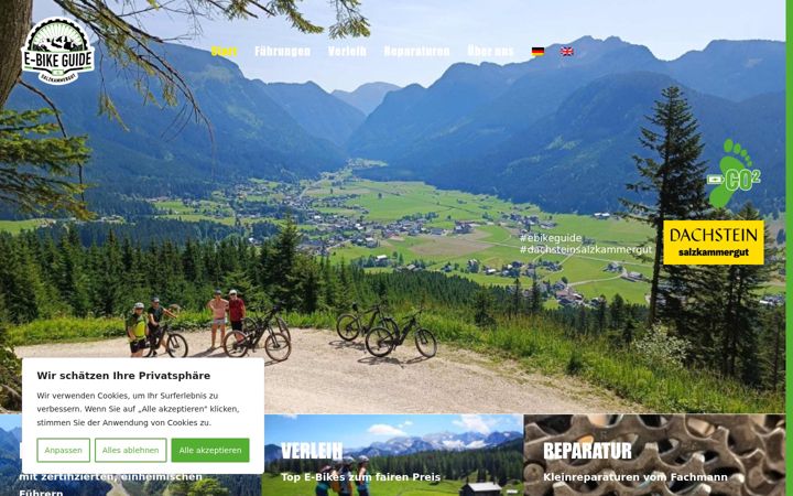 Екранна снимка на ebikeguide.at
