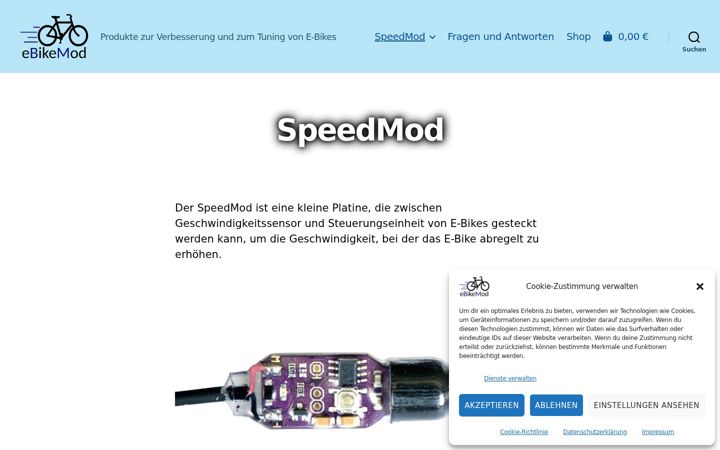 Screenshot of ebikemod.de