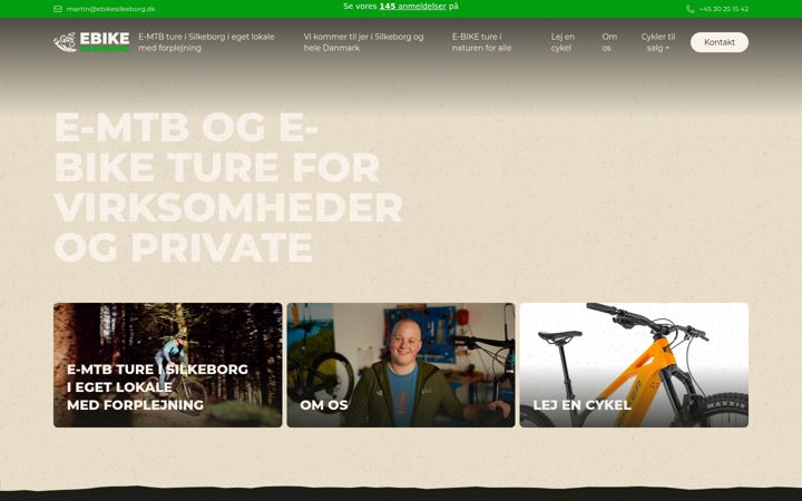 Skjámynd af ebikesilkeborg.dk