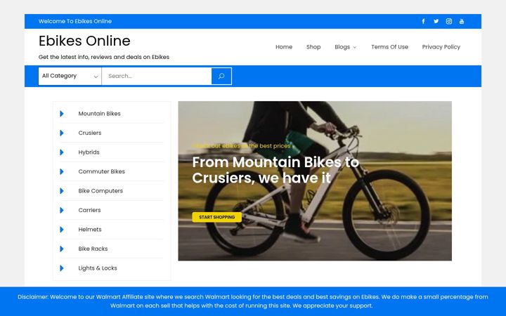 Ekrano kopija ebikesonline.net