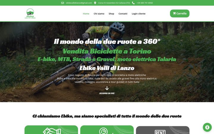 Screenshot of ebikevallidilanzo.it