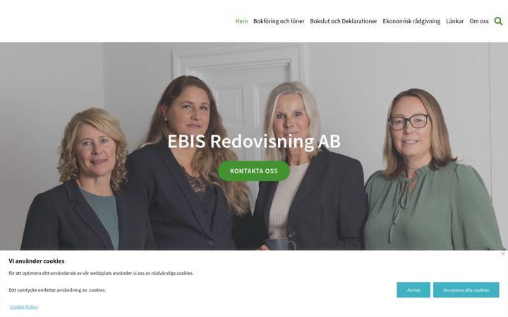 Screenshot von ebisredovisning.se