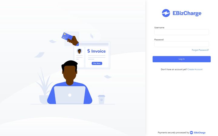Skärmbild av ebizcharge.net