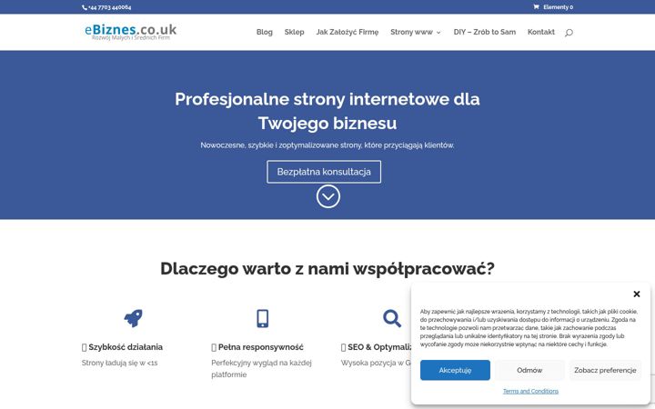 Posnetek zaslona ebiznes.co.uk