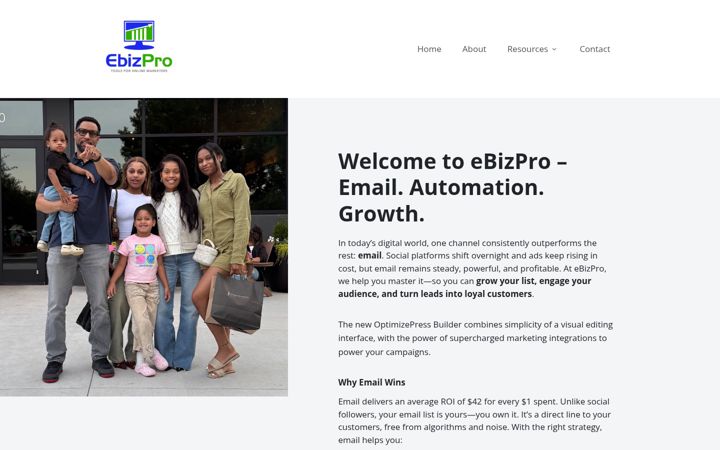 Screenshot of ebizpro.net
